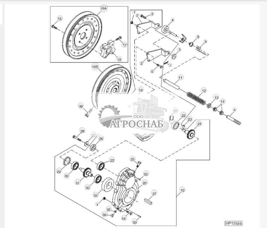 STRAW WALKER DRIVE GEARCASE 